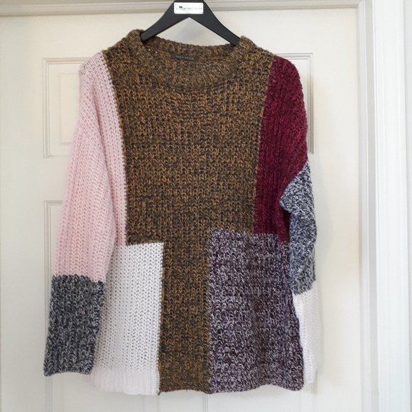 Suzy Shier Color Block Sweater - Size Large - Picture 1 of 3